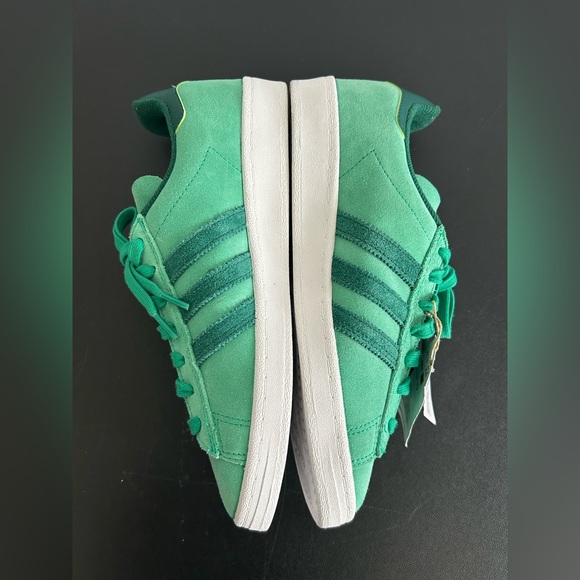 NEW ADIDAS Campus ADV Skate Shoes UNISEX Collegiate Green/White SUEDE LACE UP - Picture 4 of 7